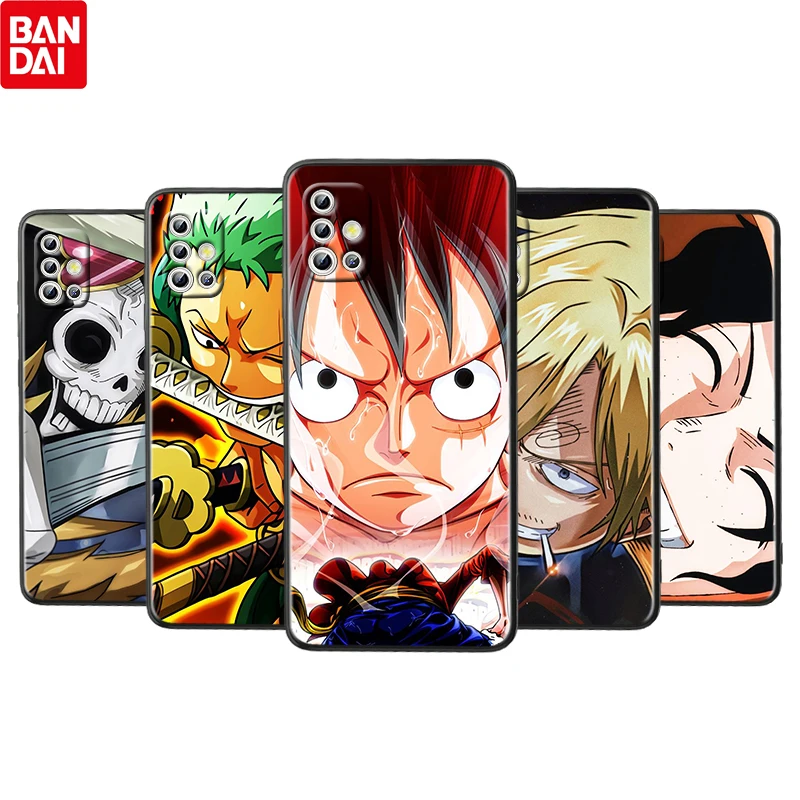 

One Piece Cartoon Luffy Zoro For Samsung Galaxy A72 A71 A52 A51 A73 A53 A32 A12 A21S Silicone Soft Black Phone Case Funda Coque