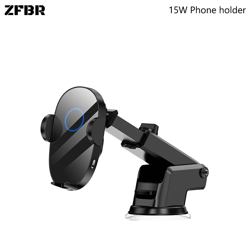 

15W Fast Car Phone Holder Wireless Charging Magnetic QI Phone Stand for iPhone 12 pro Max Cellphone Bracket GPS Support
