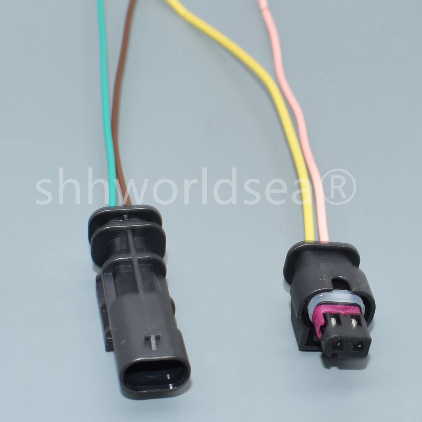Shhworldsea 2-контактный разъем 1 2 мм внешний водонепроницаемый для VW 1-1703498-1 1-1924067-4 -
