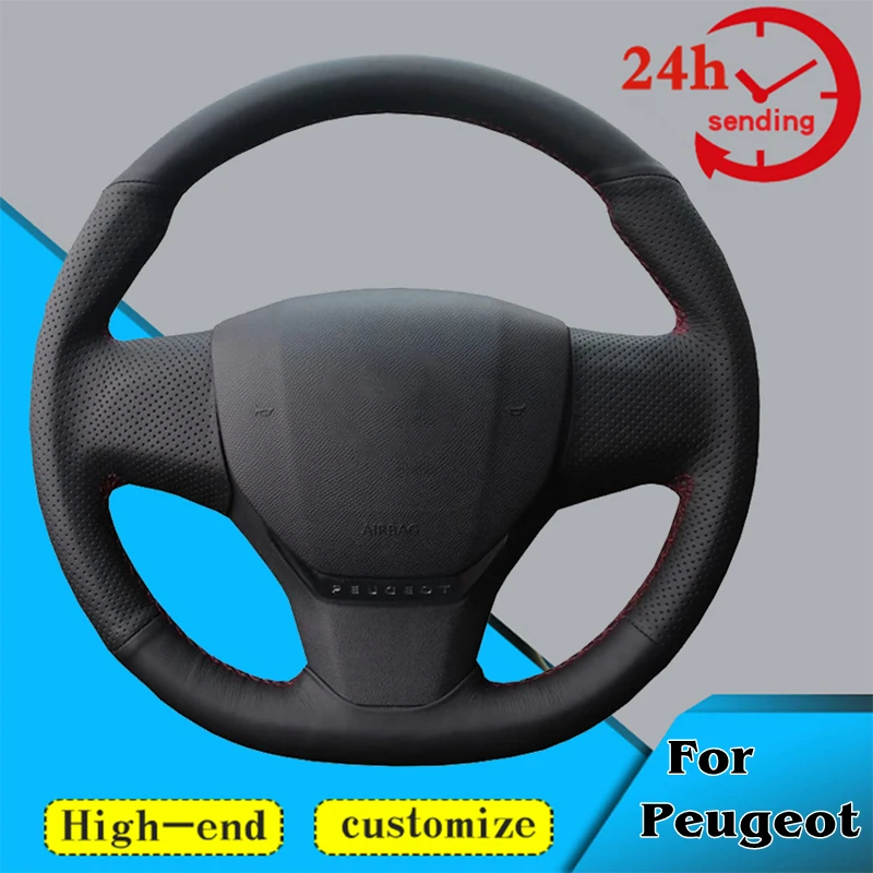 

Custom Steering Wheel Braid Cover 100% Fit For Citroen C3 C3-XR 2015-2019 C4 2016-2019 Peugeot 408 2014-2019 Traveller 2016-2019