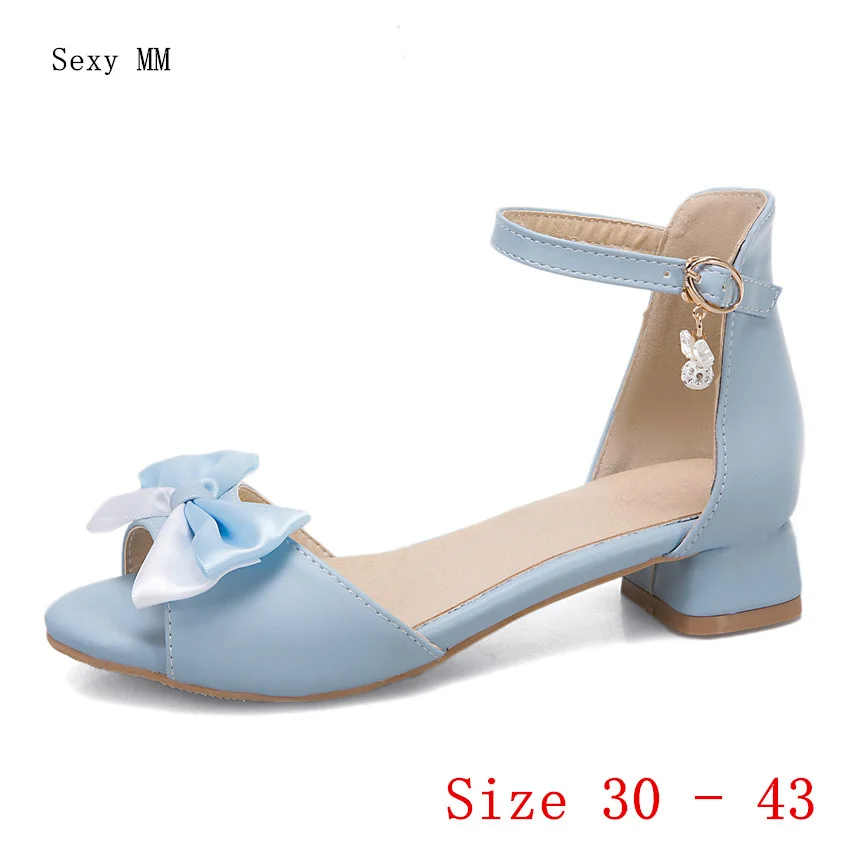 

Women Low Heel Sandals Shoes Woman Low High Heels Gladiator Sandals Pumps Small Plus Size 30 31 32 33 - 40 41 42 43