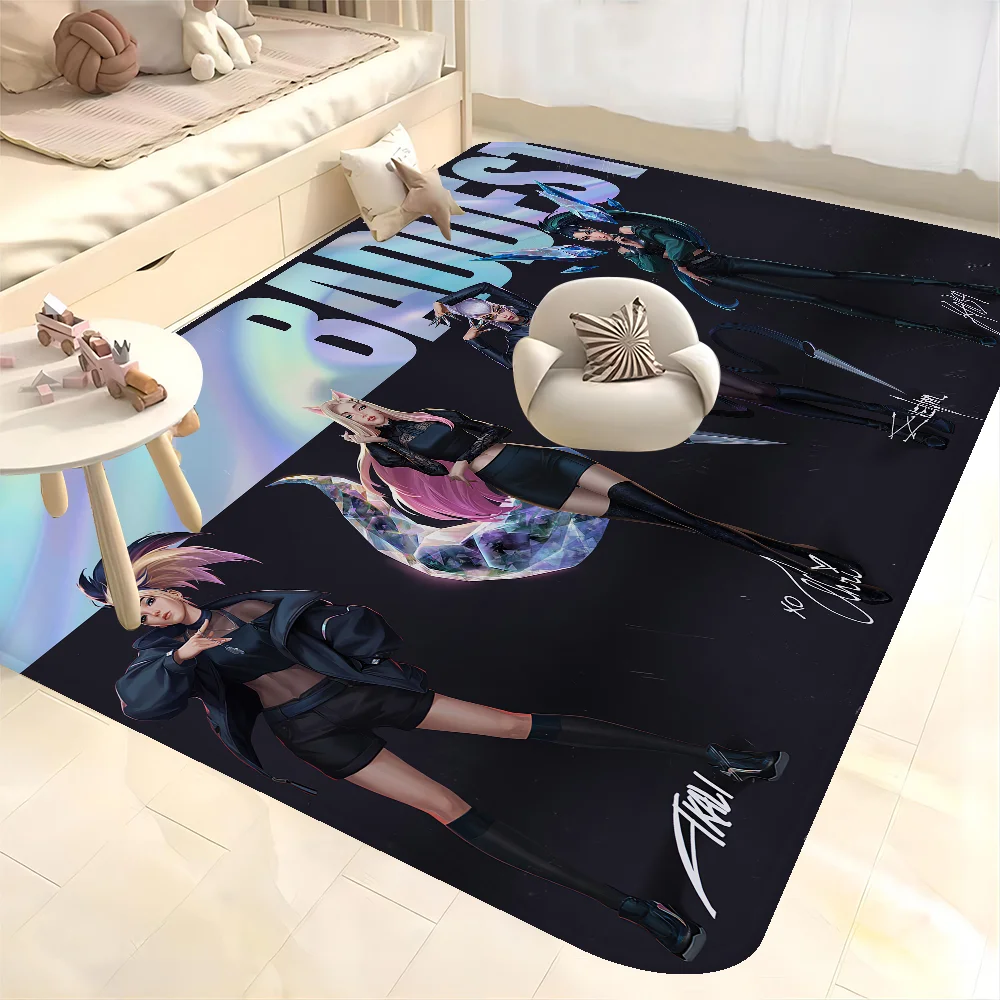 L-LOL-KDA Kaisa Ahri Akali напольный ковер противоскользящий впитывающий воду длинная