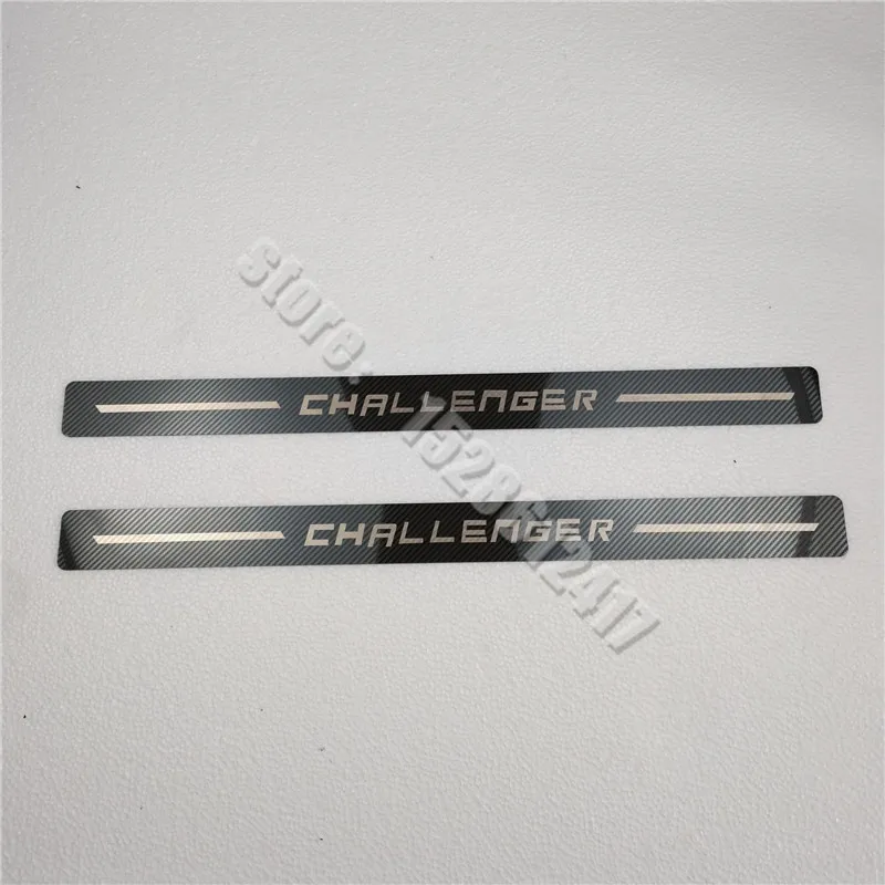 

For DODGE CHALLENGER 2009-2020 Door Sill Scuff Plate Guard Stainless Steel Kick Pedal Sticker Car Styling Accessories H