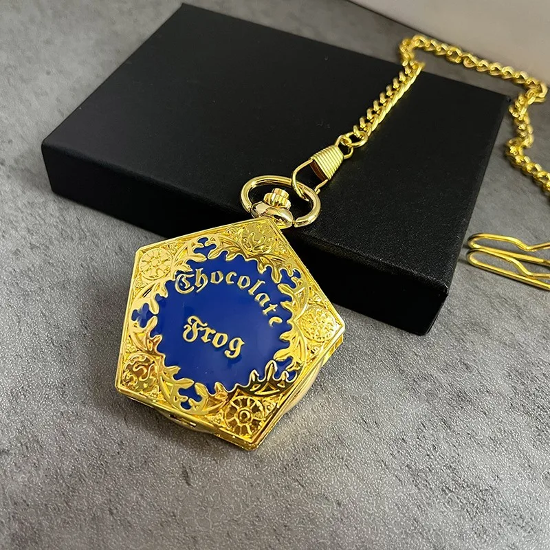 Fashion Top Gold Pentagon Hindu Pocket Watch Quartz Movement Pocket Watch Clock Timer Gift For Lovers And Friends