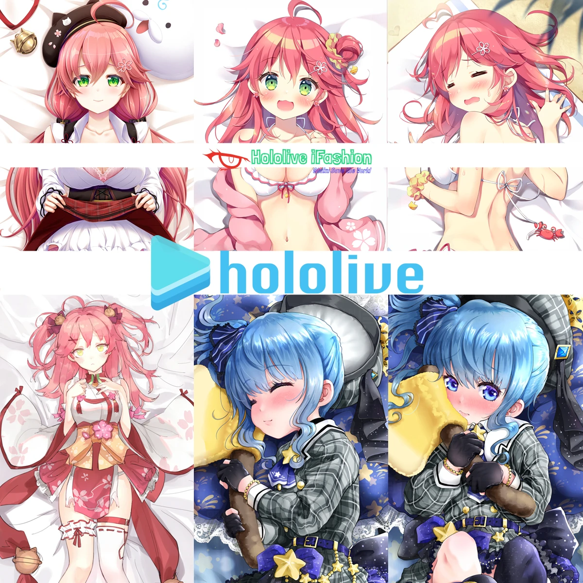 

Anime Hololive VTuber Sakura Miko Sexy Dakimakura Hugging Body Pillow Case Cover Japanese Pillowcase Cushion Bedding Hol