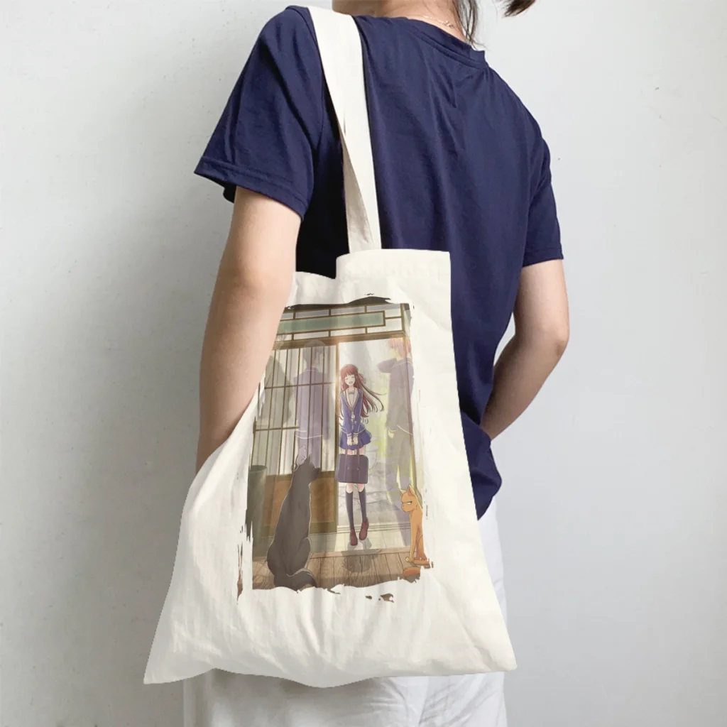 

2019 RebootHandbag корзина для фруктов Tohru манга серии плечевые холщовые сумки для девочек и мальчиков карманная Женская винтажная Сумка-тоут