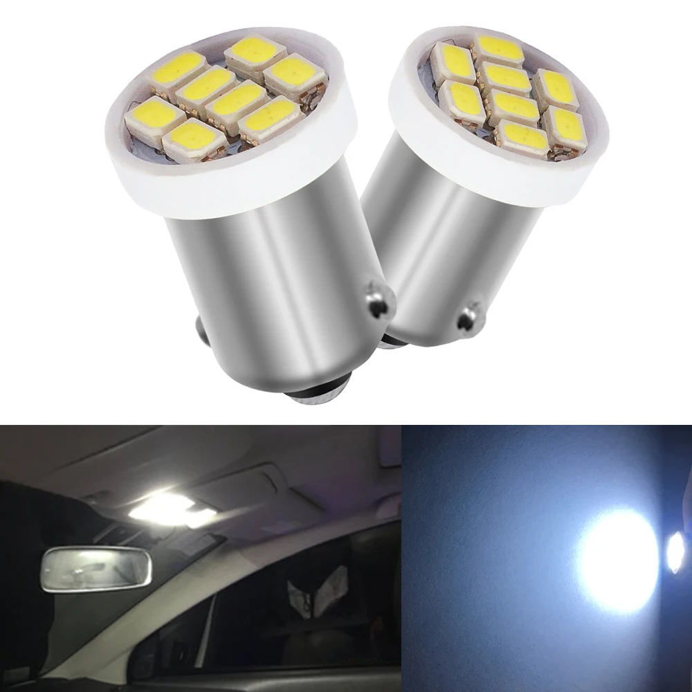 

2 шт. новые автомобильные сигнальные лампы Ba9s 1156 автомобильные тормозсветодиодный светодиодные 1206 8 светодиодсветодиодный лампы для чтения...