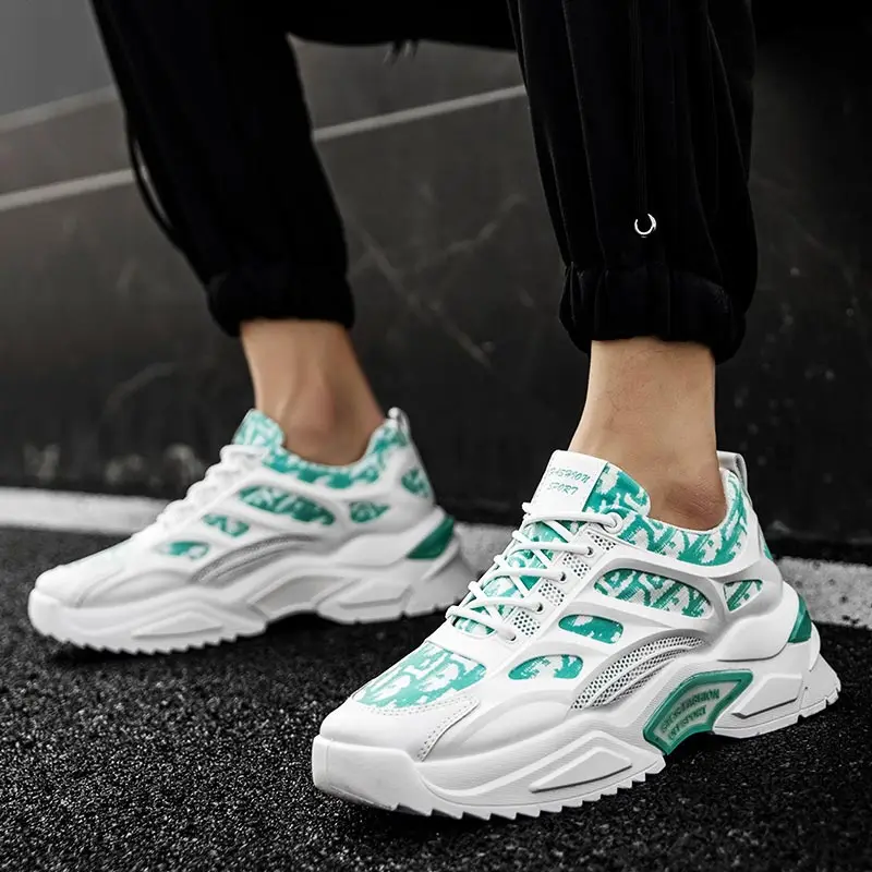 

thick bottom thick sole Low Sneakers Man Fittnes Mens Sport Shoes 2021 Designer Running Male Sneakers Boys Sports Shoes Flat