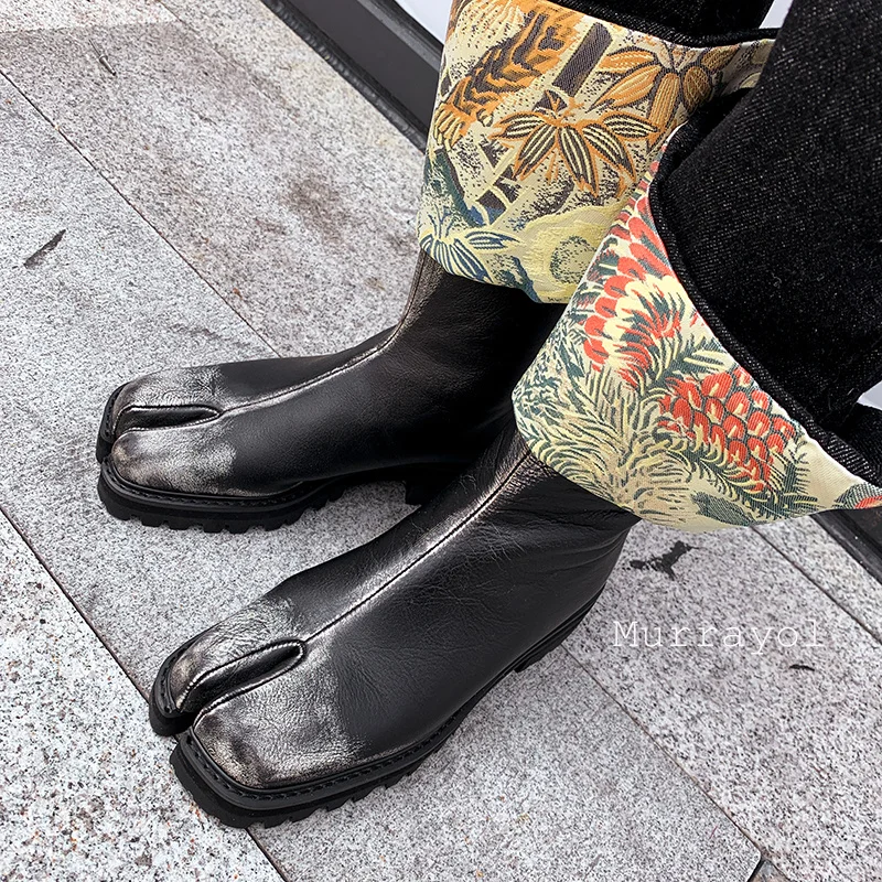 Женские ботинки из натуральной кожи на толстой подошве с молнией сзади р.38-41