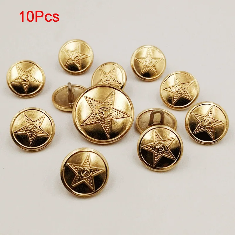 Советская пуговица золотого цвета 2 см большая пентаграмма 10 шт. пятиконечная