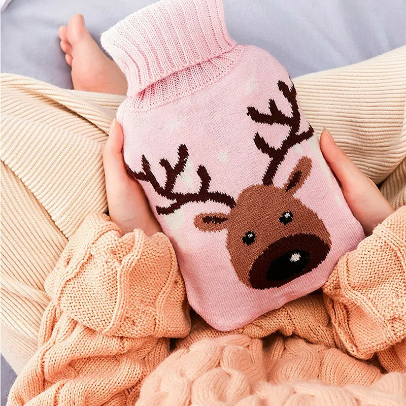 

Портативные зимние бутылки для горячей воды плюшевая грелка для рук, съемная сумка для горячей воды, резиновая задняя шейка, талия, теплая к...