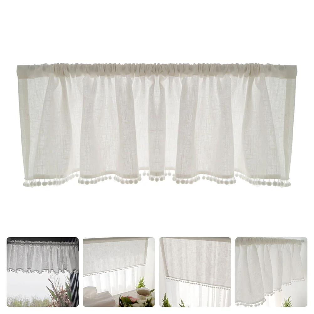 

1pc Household Curtain Home Window Curtain Cotton Balls Window Drape Window Decor