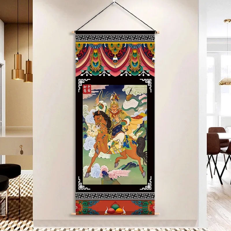 Тибетская манджусри Бодхисаттва декоративная картина Шакьямуни тханка статуя