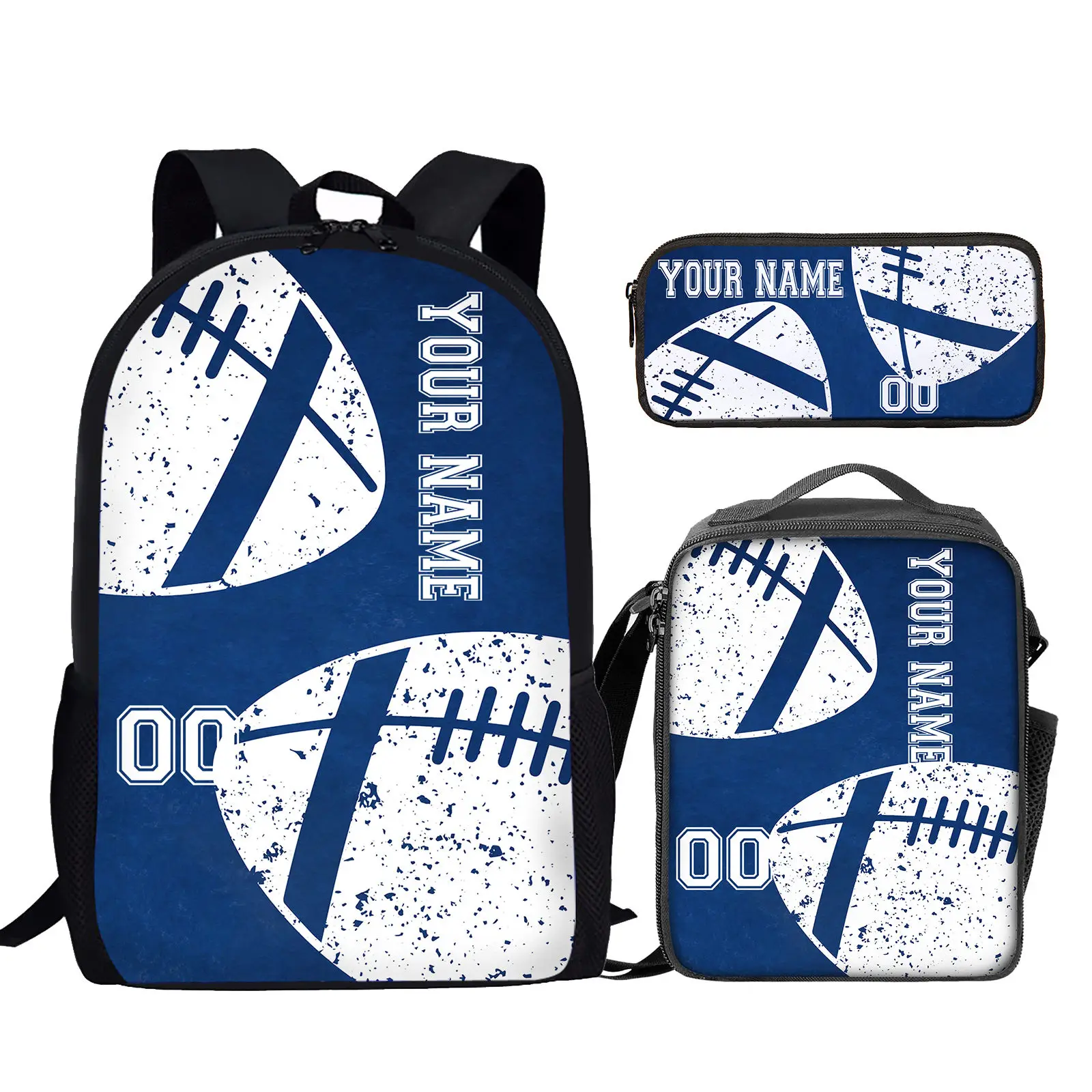 YIKELUO-mochila de gran capacidad con estampado 3D de estrellas de Rugby, mochila...