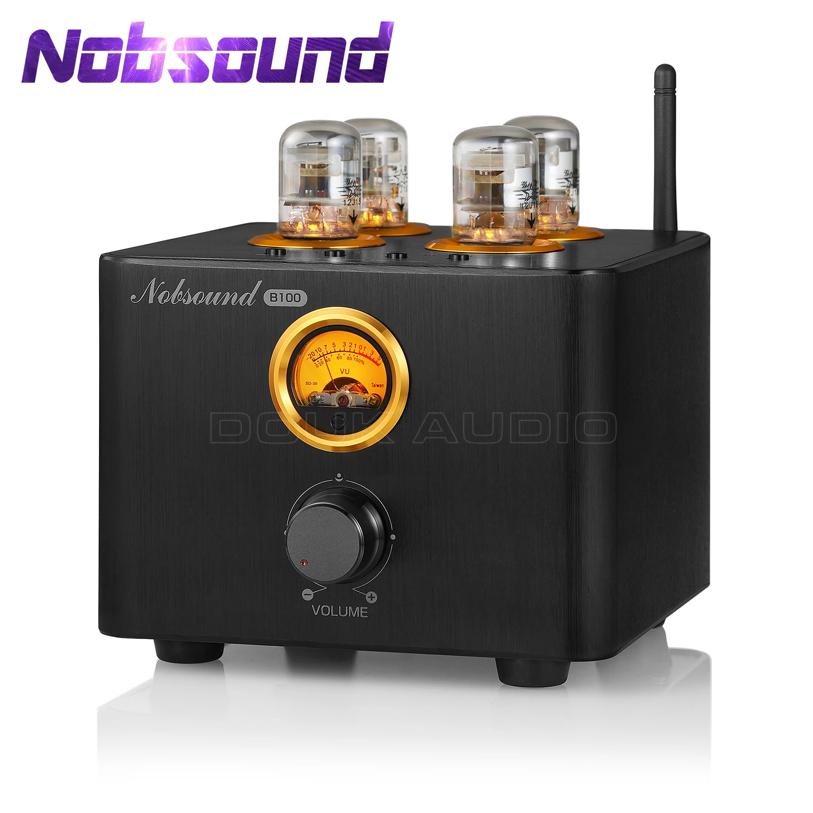 Nobsound B100 HiFi Bluetooth 5.0 Valve Tube Amplifier Optical/Coaxial Integrated Amp Audio Receiver USB DAC Power Amp 25W×2