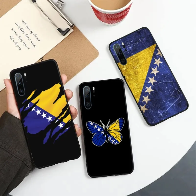 

Чехол для телефона с изображением флага Боснии для Honor 70 50 20 7S X9 X8 X7 Magic 4 3 Pro, мягкий черный чехол для телефона