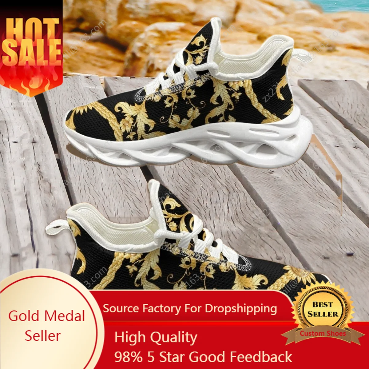 Золотые барочные туфли для женщин модные стильные мужские классические на