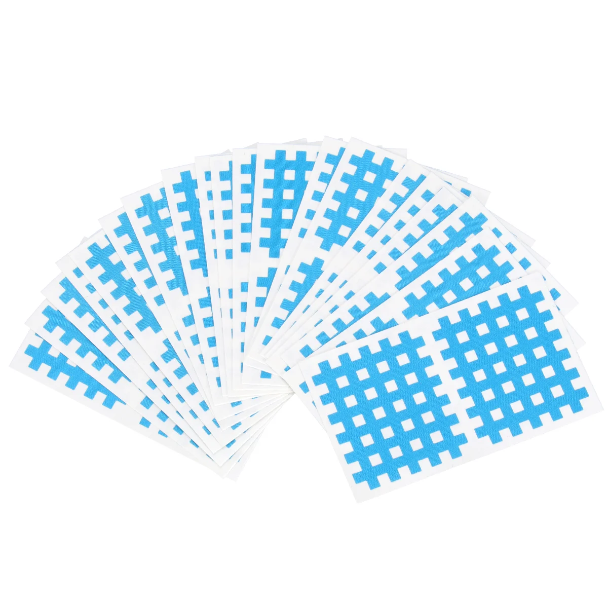 

20 листов простых наклеек для мышц, клейкие перекрестные пасты Sportstape, тканевые патчи для мышц для мужчин и женщин (Небесно-голубой)