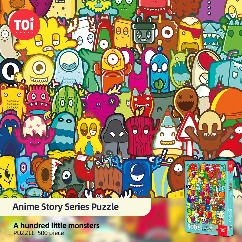 

500 шт., бумажные пазлы-монстры