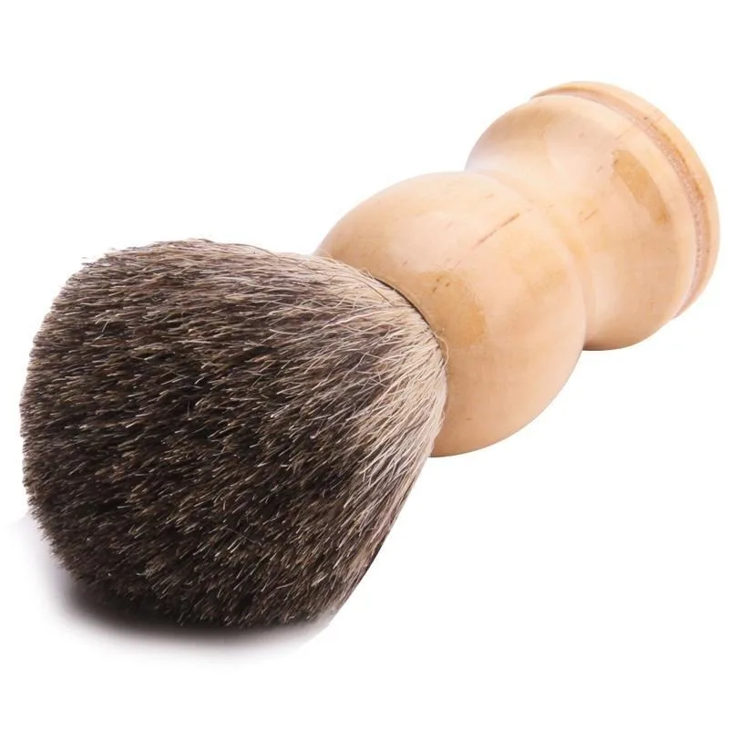 

Badger Hair Men's Shaving Brush Barber Salon Men Facial Beard Cleaning Appliance Shave Tool Razor Brush with Wood Handle