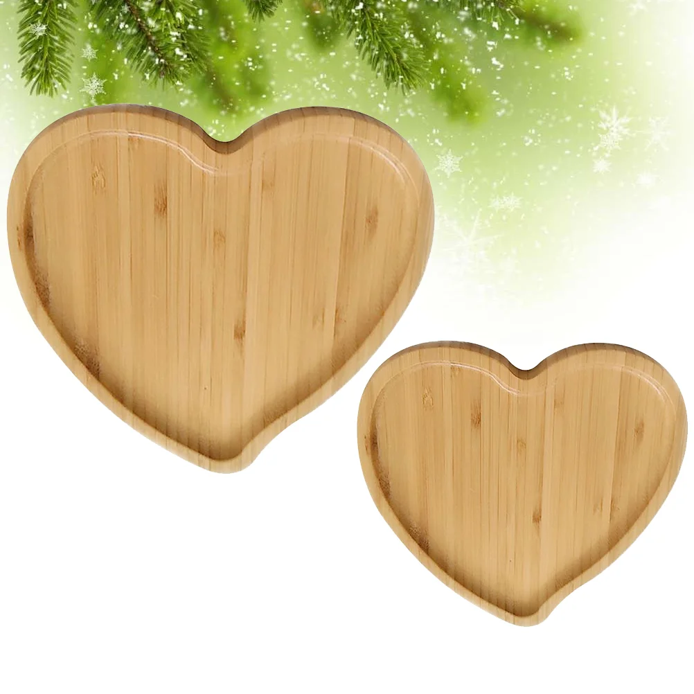

Tray Plate Dessert Serving Dish Platescake Wooden Fruit Fruits Service Tea Bread Heart Jewelry Platter Snack Appetizer Wood