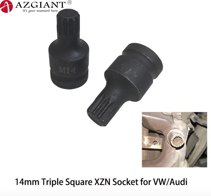 

2pcs 14mm for Volkswagen Touareg for Audi Q7 Brake Caliper Pad Screws Disassembly Sleeve M14 Triple Square XZN Socket