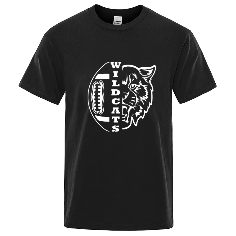 

Wildcats Aesthetic T-shirts Fashion Mens Clothes Cotton Short Sleeve Tops Cool Print Sportswear Oversized Luxury Streetwear