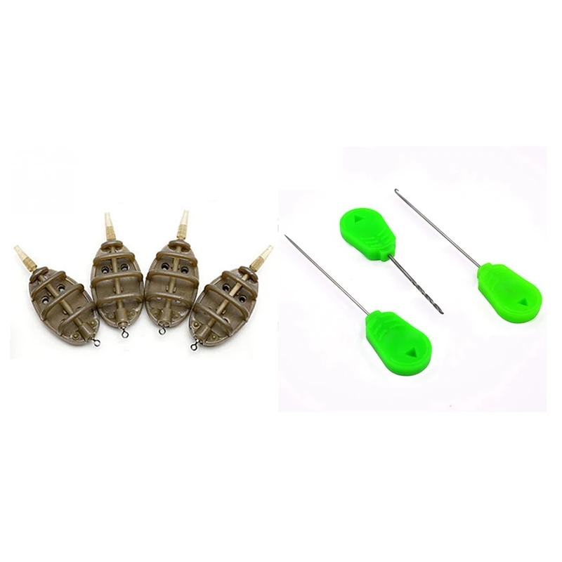 

5 Pcs Plastic Inline Method Feeder & 3 Pcs Wholesale Bait Needle Tool