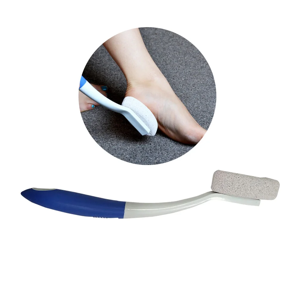 

Brush Pumice Stone with Handle File Double Sided Pedicure Tools Scrubber Callus Removal for Exfoliator Dead Skin Hands Feet