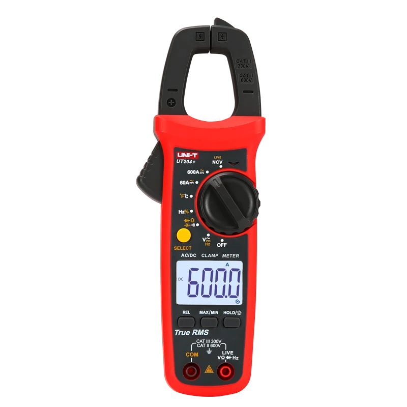

UNI-T UT204+ 600A Digital Clamp Meter True RMS AC/DC Current 600A AC/DC Voltage 600V Clamp Tester
