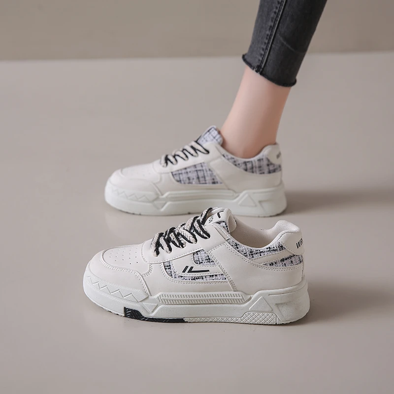 Классические Женские Кроссовки На Плоской Платформе Нескользящая Толстая