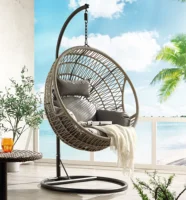Swing Chair with Stand, Fabric & Rope (1Set/3Ctn) 45088
