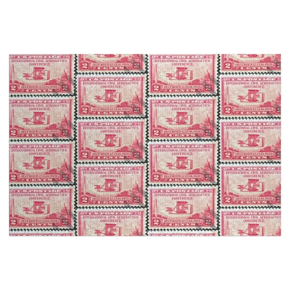 1928 летательный аппарат винтажный почтовый штамп головоломка фото на заказ