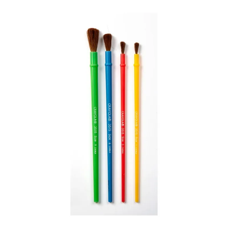 Crayola 4 предмета искусства и (05-3515) Большие кисти для рисования (05-3521)