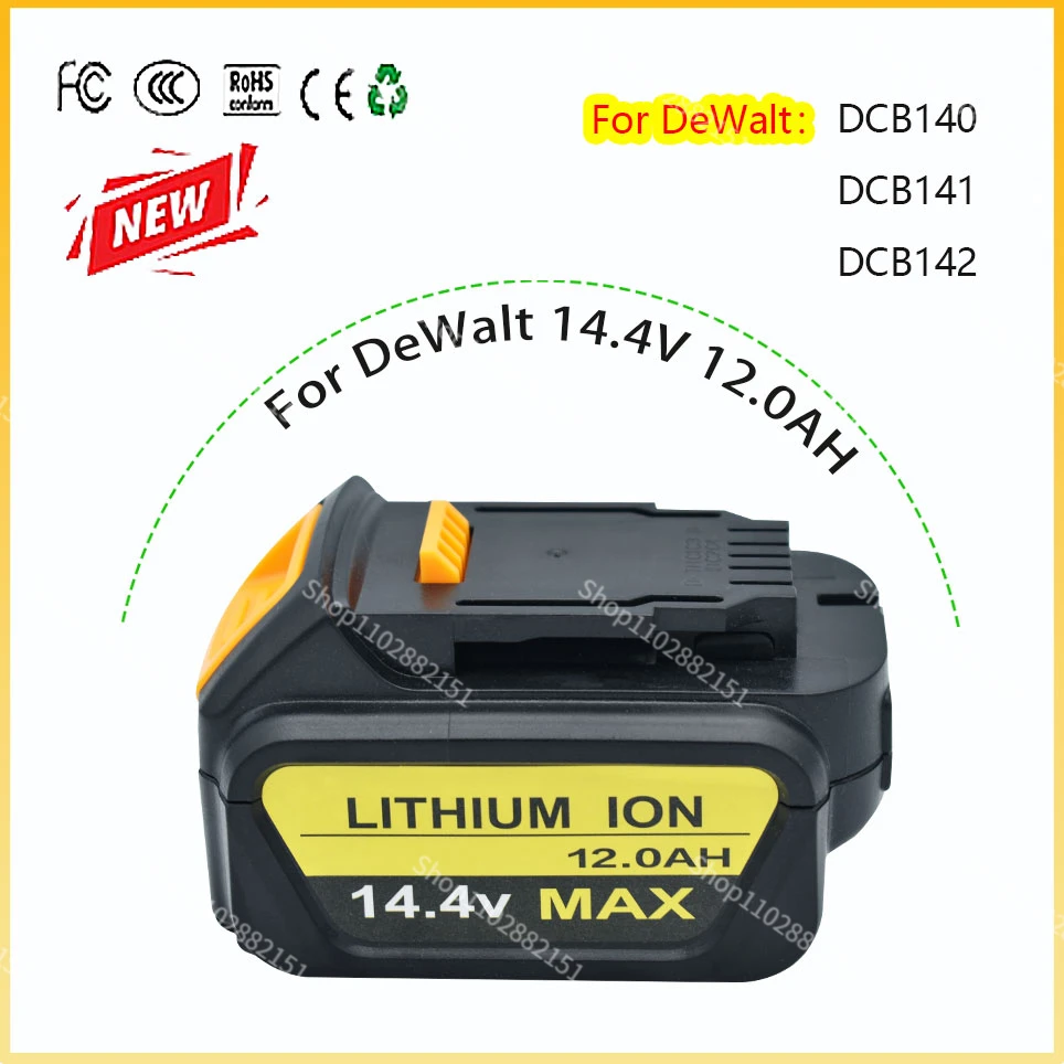 

14.4V 12.0AH For Dewalt battery power tools DCB140 DCB141 DCB142 DCD735L2 DCF835C2 DCF835L2 DCL030 lithium-ion battery