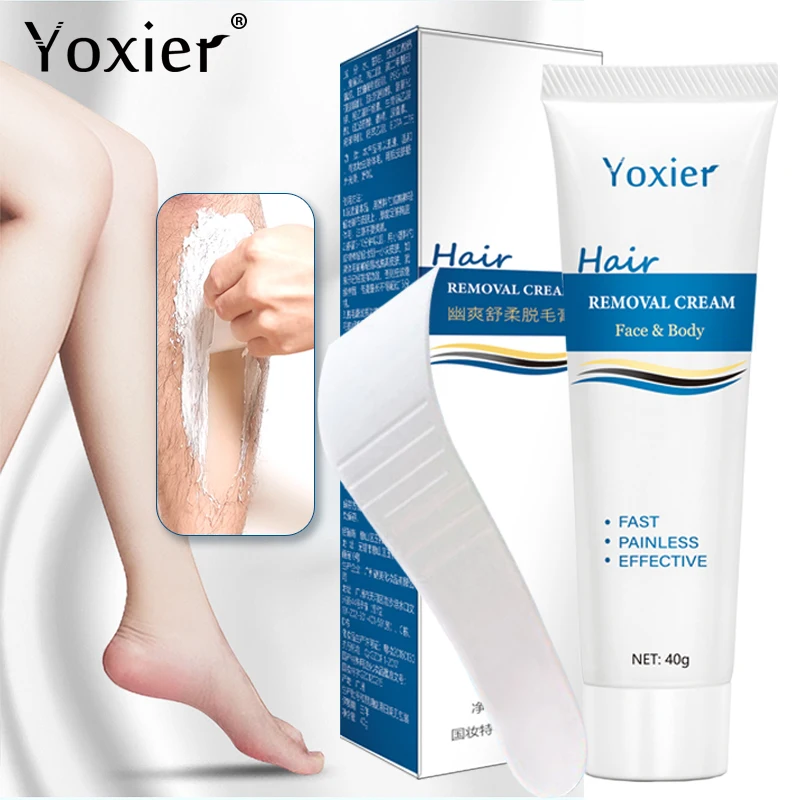 

Painless Hair Removal Cream Quick Removal Facial Arms Legs Armpits Hair Gently Cleans Skin Surface without Irritation 40g