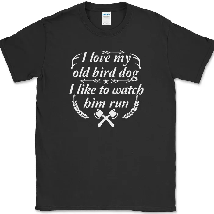 Футболка с надписью «I love My Old Bird Dog»