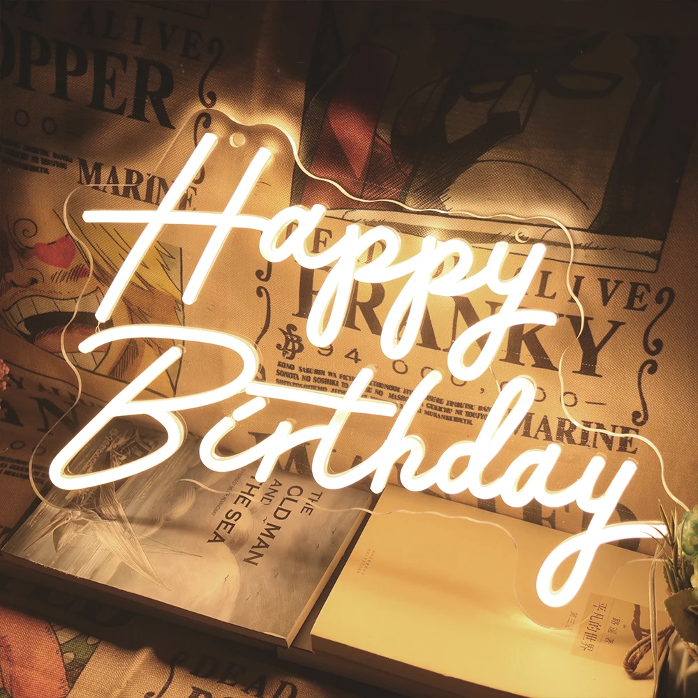 

Custom Neon Sign Happy Birthday Wedding Oh Baby Better Together Led Letters Neon Led Light Sign Party Private Lamp