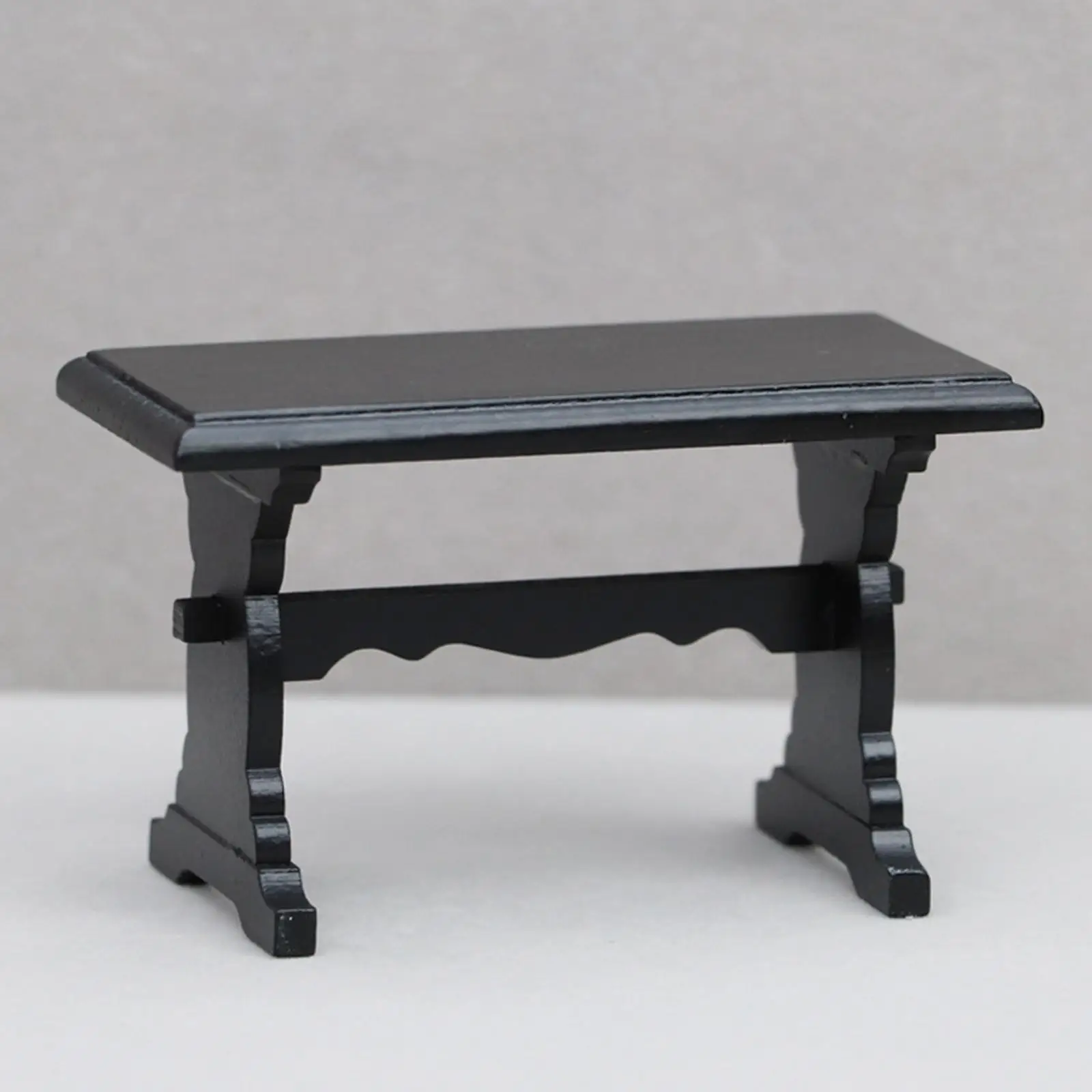 

1:12 Dollhouse Wooden Desk Retro Style Miniature Handmade Study Desk Computer Desk Table for Dolls House Scene Accessories Decor