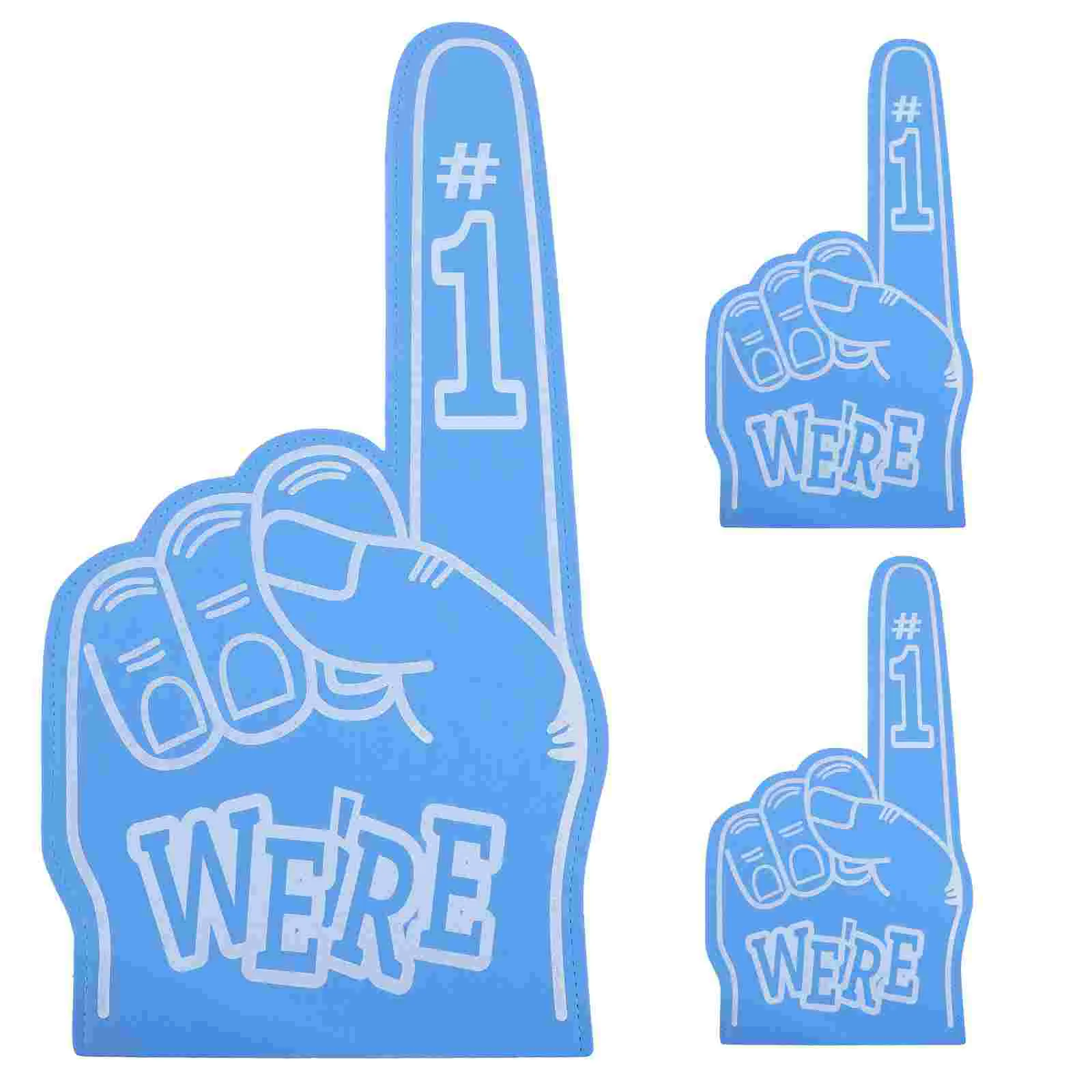 

3 Pcs Foam Fingers Cheer Props Football Game Noise Makers Mini Toys Bulk Party Favors Soccer Balls Cheerleading Sports Hitller