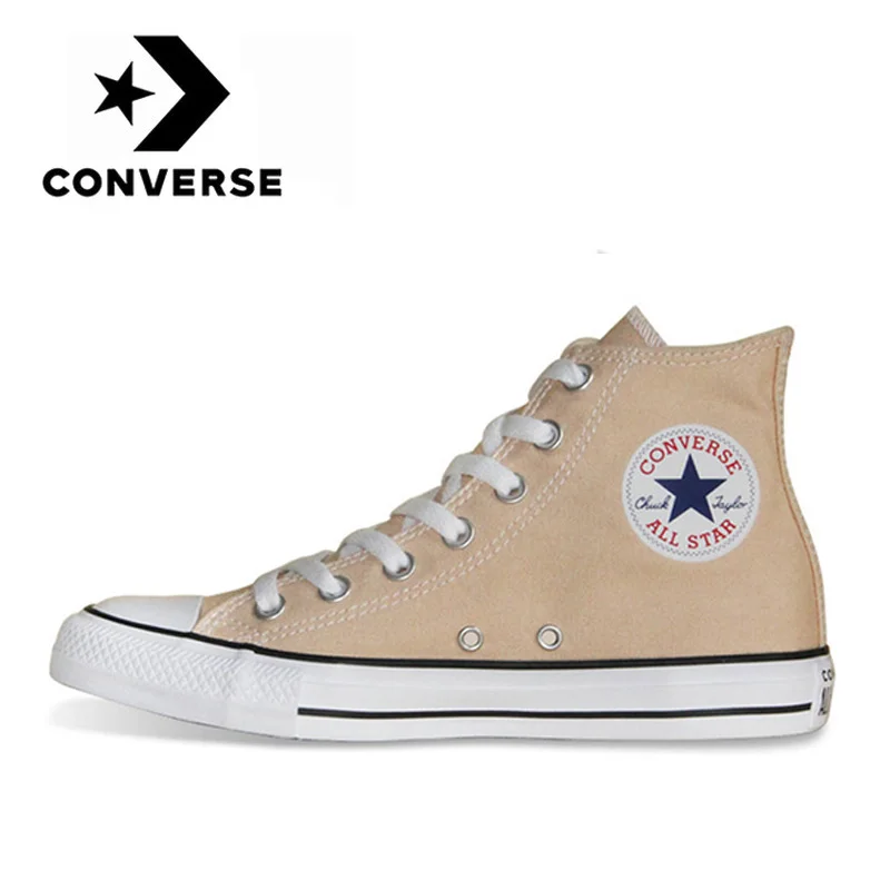 Converse Chuck Taylor All Star men and women high unisex neutral plataforma Skateboarding sneakers yellow canvas Shoes