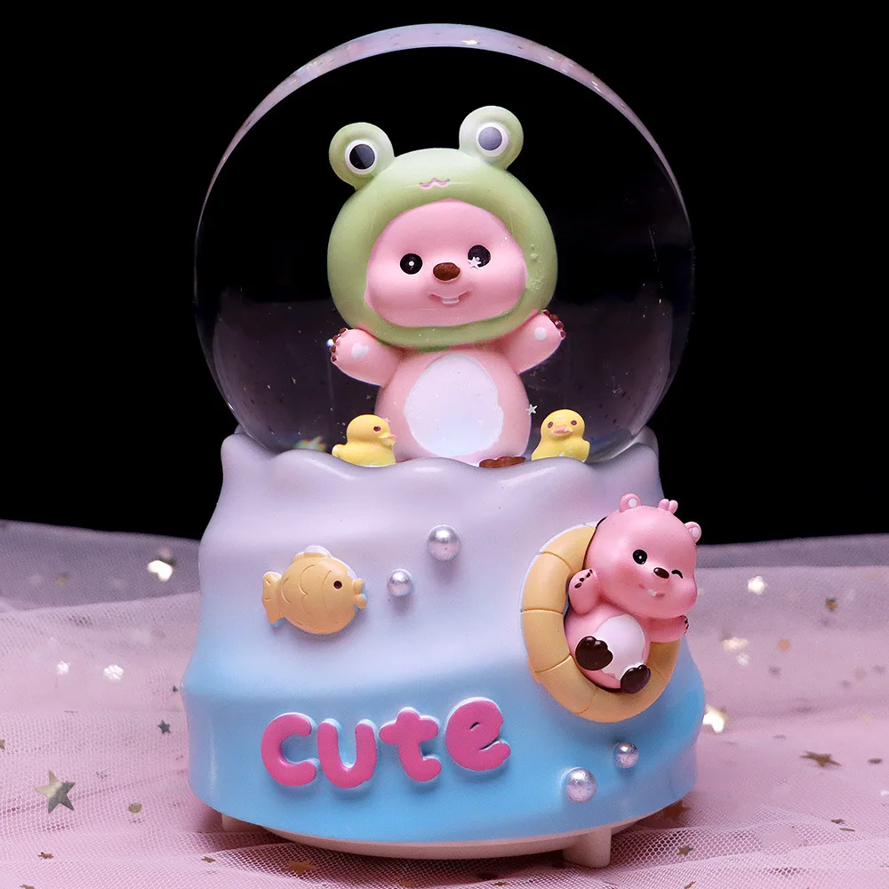 Маленький бобр 3D ночник милая фотосессия с животными красочная фотография мечта