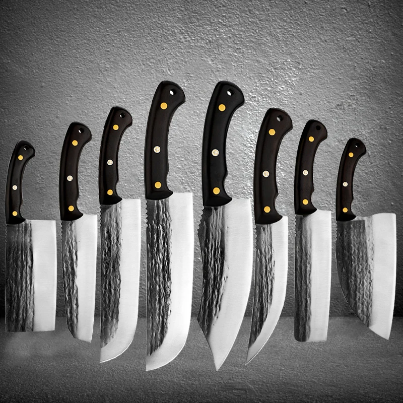 

Stainless Steel Chef Knives Set Meat Fruit Vegetables Cutter Butcher Knife Cleaver 1-8pcs Kitchen Boning Knife with Gift Box