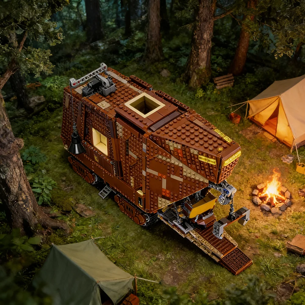 Фото Новый конструктор MOC Sandcrawler (модель 75059) из строительных блоков, обучающий набор для взрослых, рождественский подарочный набор, 3296 деталей №3