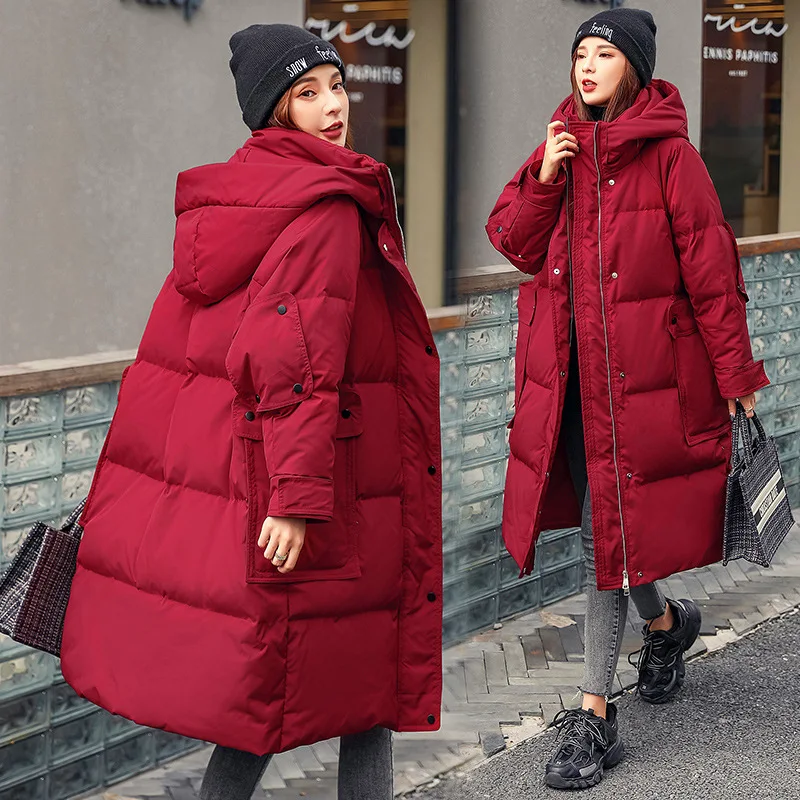 Enlarge Down Jackets for Women Coats Woman Jacket Outerwear 90% White Duck Warm Oversize Loose Casual Fattening Thickening Coat Winter
