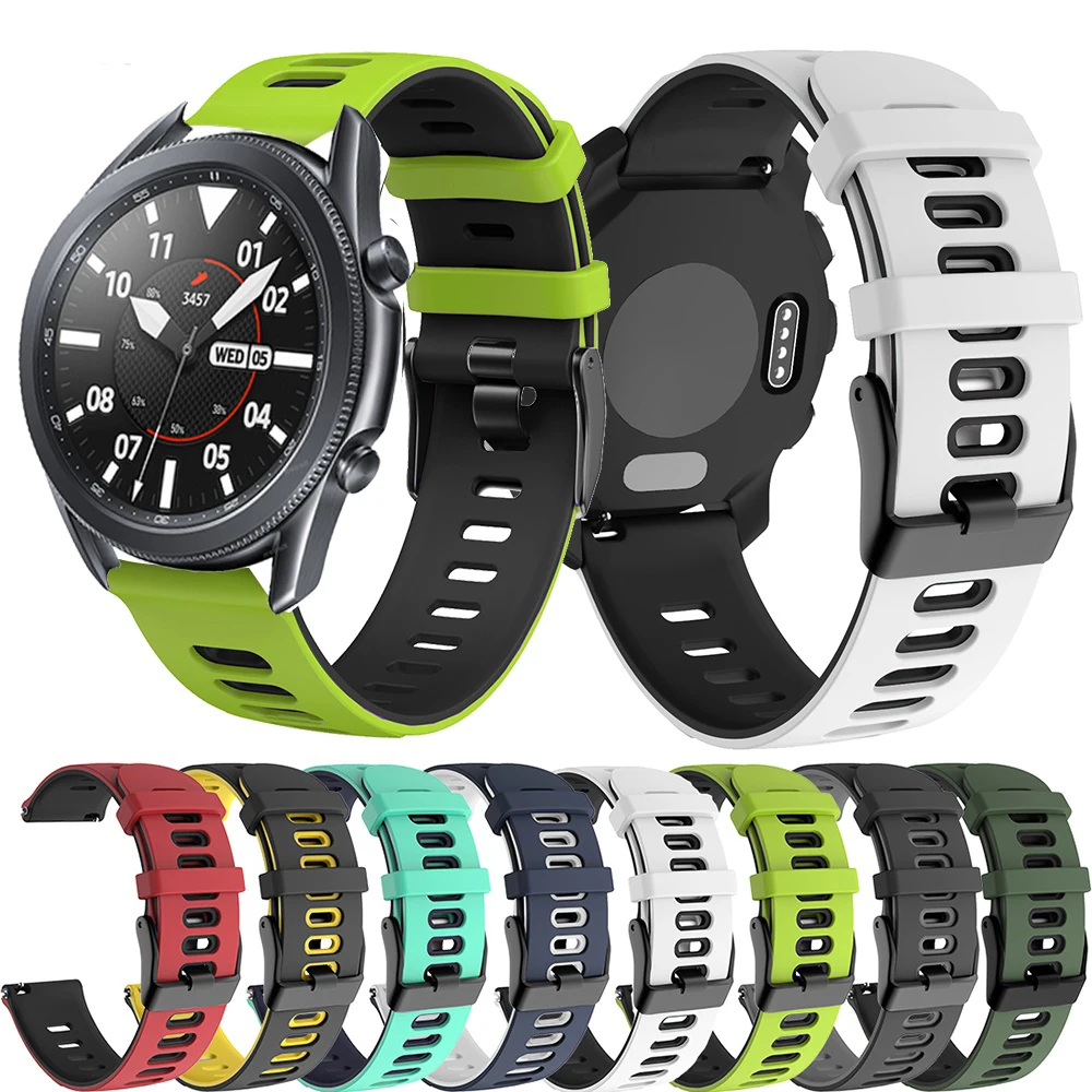 

Ремешок силиконовый для Samsung Galaxy Active 2 40 44 мм, браслет для наручных часов 22 20 мм 3 41 мм 45 мм 42 мм 46 мм