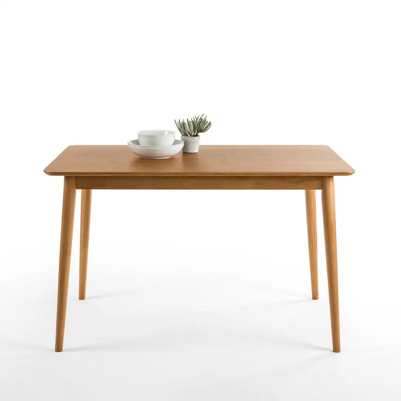 

47” Wood Dining Table, Natural Sillas para comedor Nordic table Folding table indoor round person Folding tables Table with c