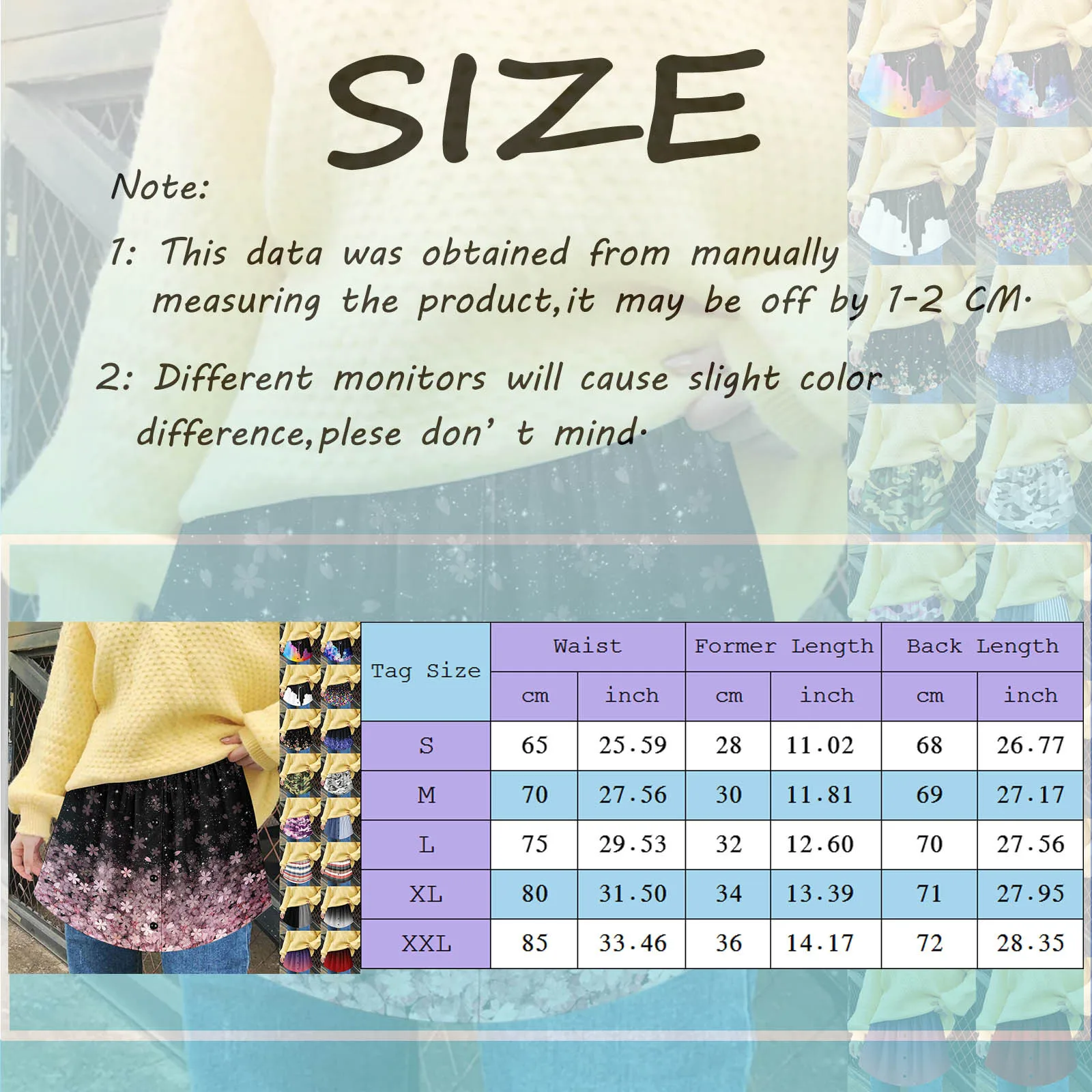 Женская рубашка-удлинитель Универсальная регулируемая с обманкой и эластичным