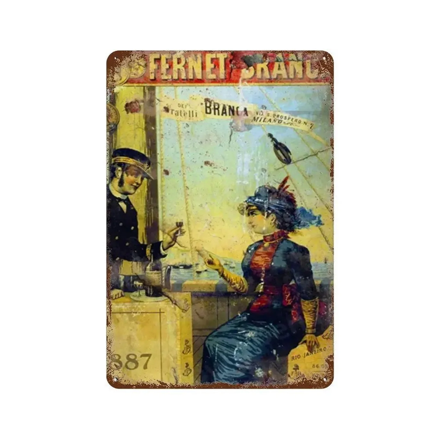 Винтажные Металлические Жестяные Вывески Настенный Декор Галла Морти