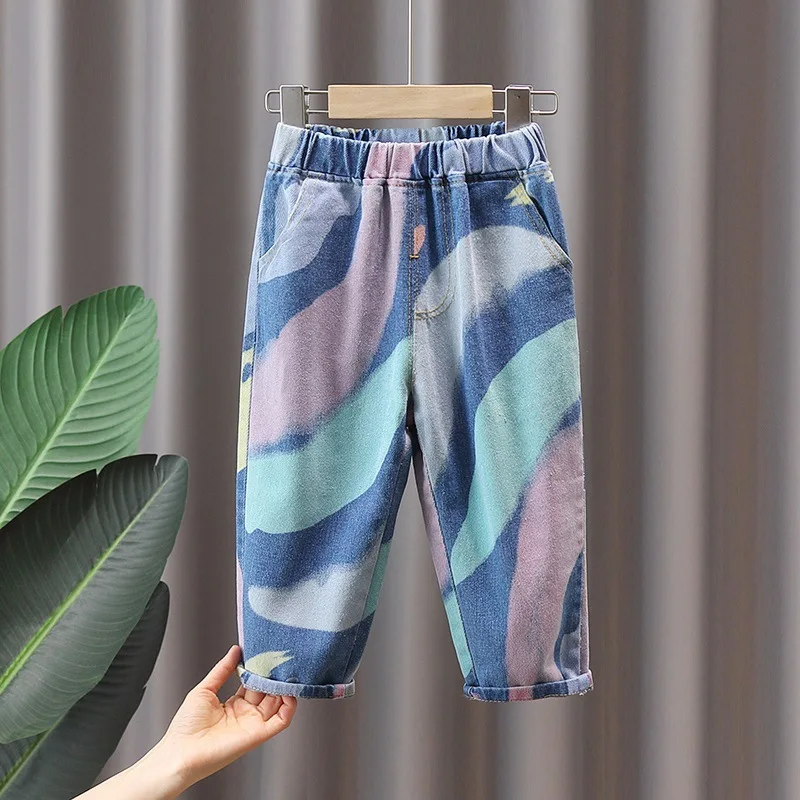 

Spring Autumn Clothes Cotton Baby Boys Girls Pants Fashion dyeing Kids Casual Trousers Children Pants Boys Pants 2-7Years